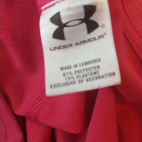 UNDER ARMOUR Fitted 1/4 Zip Hot Pink Long Sleeve - Picture 9 of 11